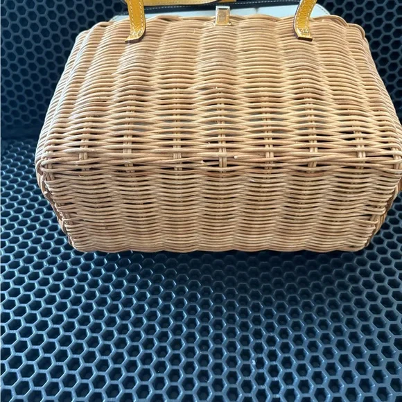 Kate Spade Yellow and Tan Wicker Tote - Picture 4 of 16